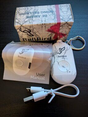 Bellbird Rechargeable Safety Alarm In Gift Box White Marbled Color